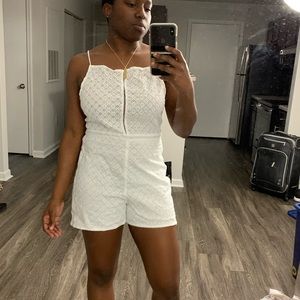 PLT White Broderie Romper